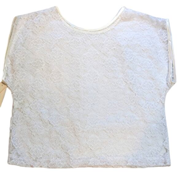 Chic by h.i.s. vintage lace intimate top white size L NOS - Picture 1 of 7